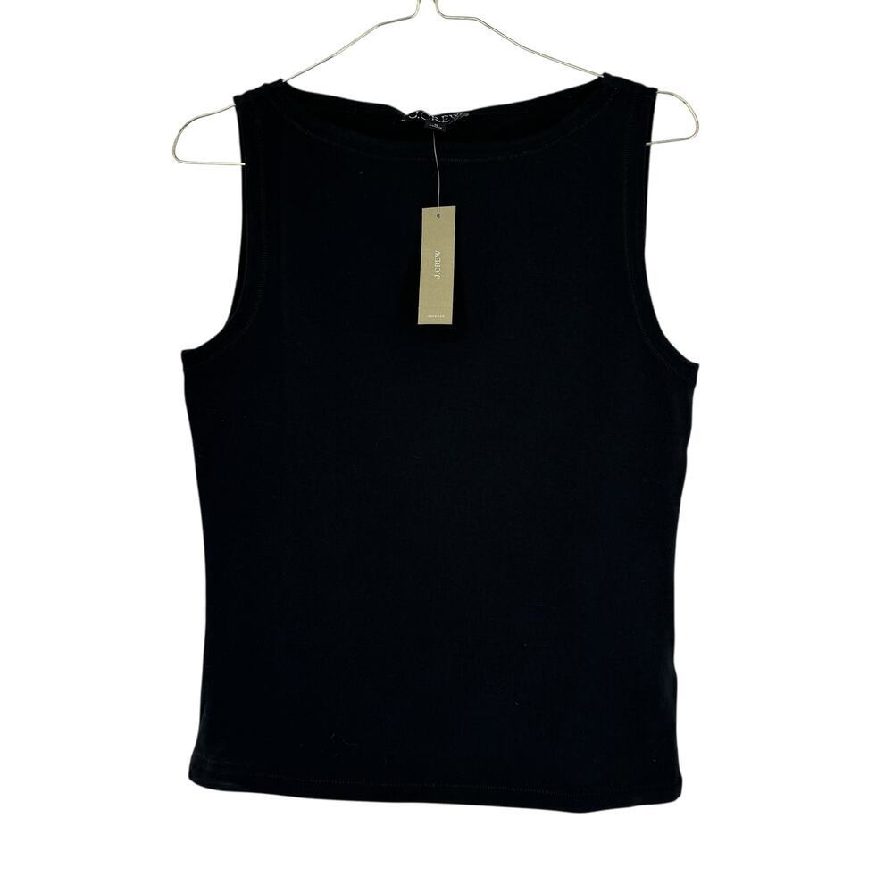 J.Crew Stretch cotton shell top in Black Size Medium NWT Capsule Wardrobe - Picture 3 of 5